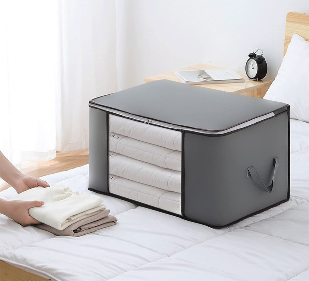 Dyed Gray 120 GSM Non-Woven Blankets & Clothes Storage Bags.