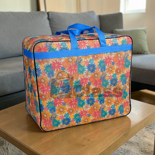 120 GSM Non-Woven Floral Print Multipurpose Travel Storage Bag