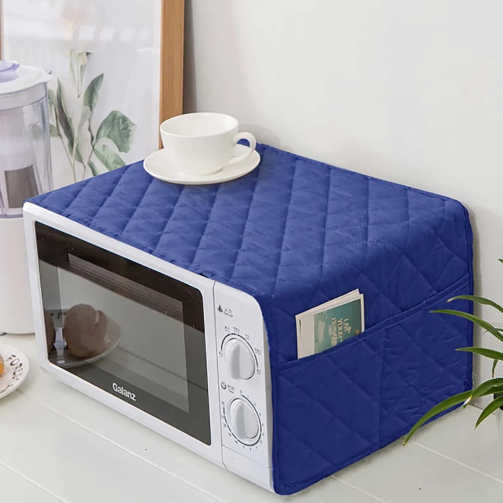 Microfiber Quilted Dust-Proof Microwave Oven Cover With Side Pockets eclassstore.pk