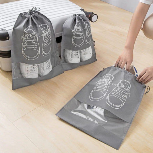 Non-Woven Dustproof Drawstring Bag / Travel Shoe Storage Pouches